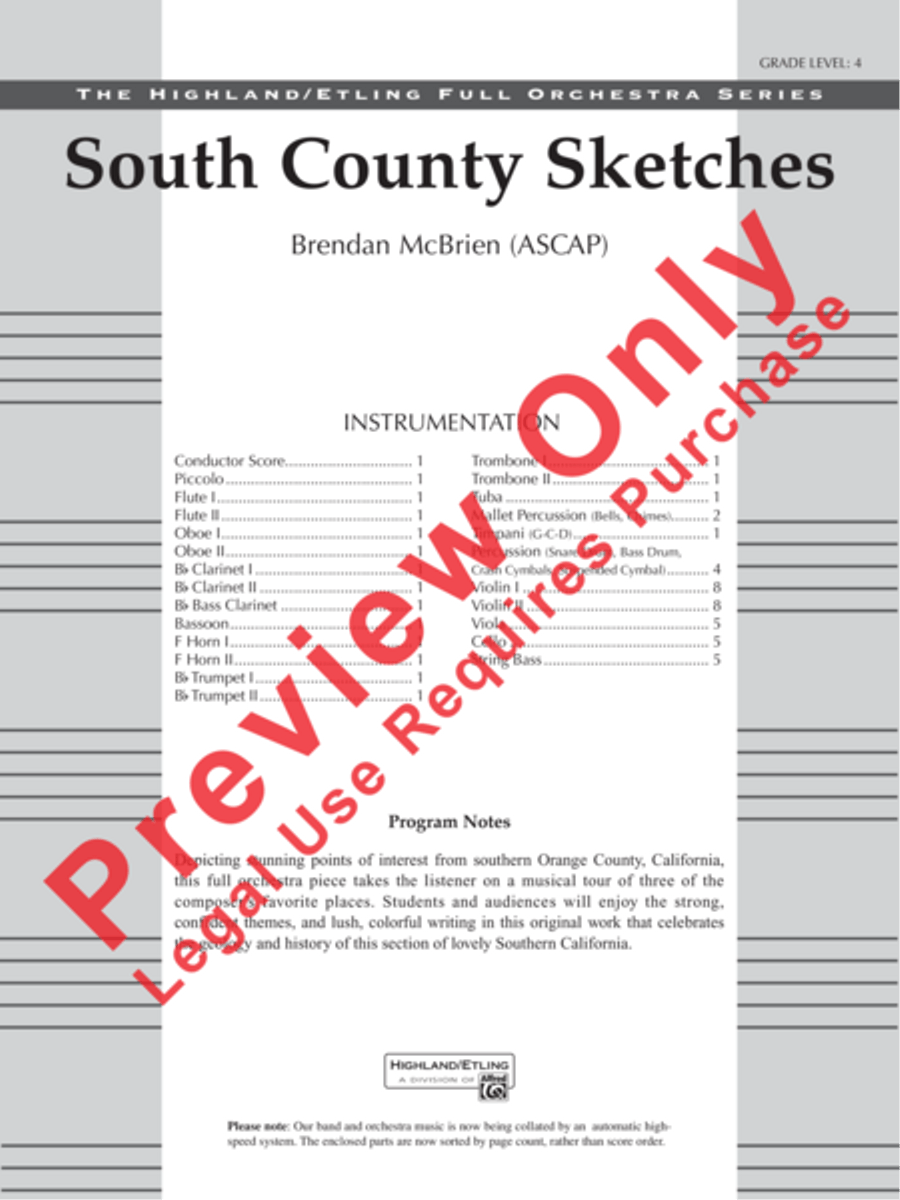 South County Sketches Full Orchestra scores gallery preview page 2