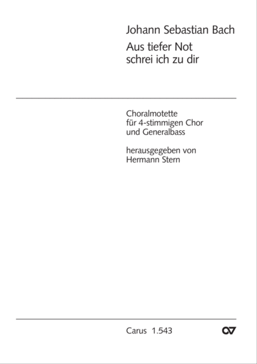 In deepest need I cry to you (Aus tiefer Not schrei ich zu dir) 4-Part scores gallery preview page 2