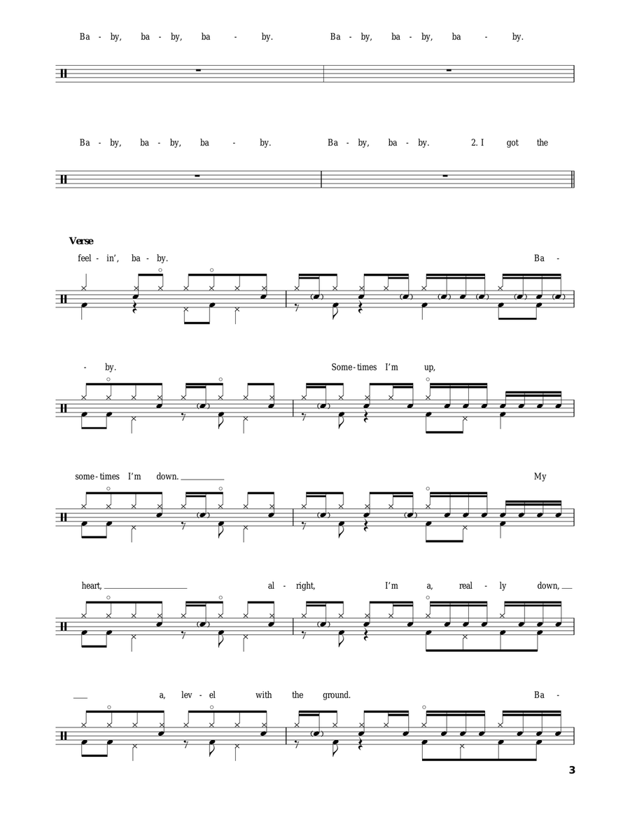 I Got The Feelin' Drum Set scores gallery preview page 3