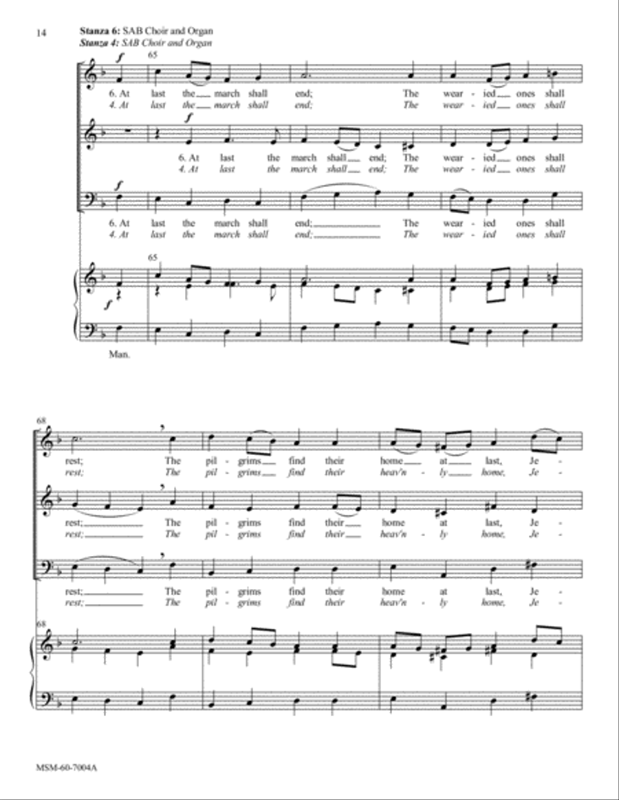 Rejoice, O Pilgrim Throng! (Full Score and Instrumental Parts) Choir scores gallery preview page 9