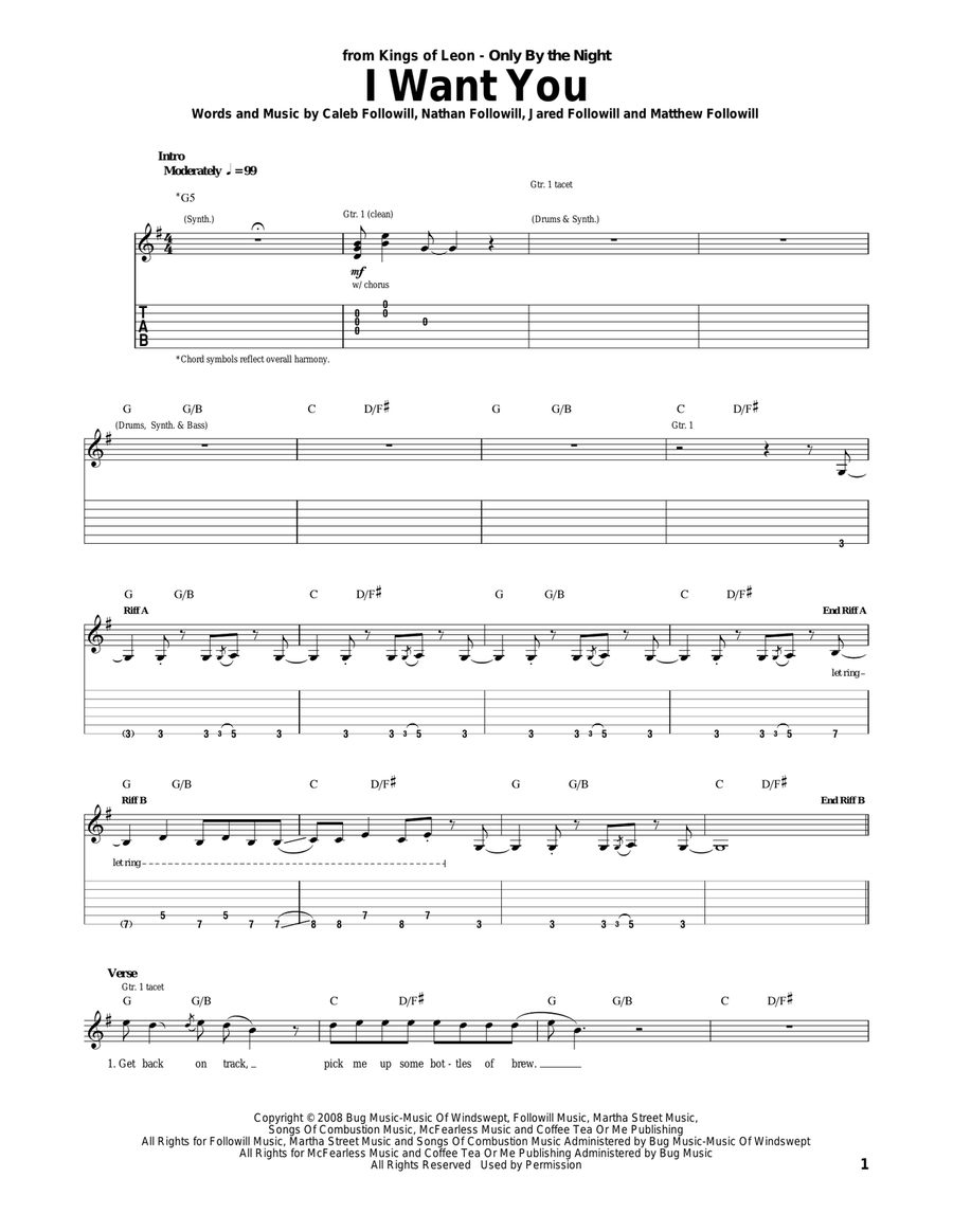 I Want You I Want You Acoustic Guitar scores gallery preview page 1