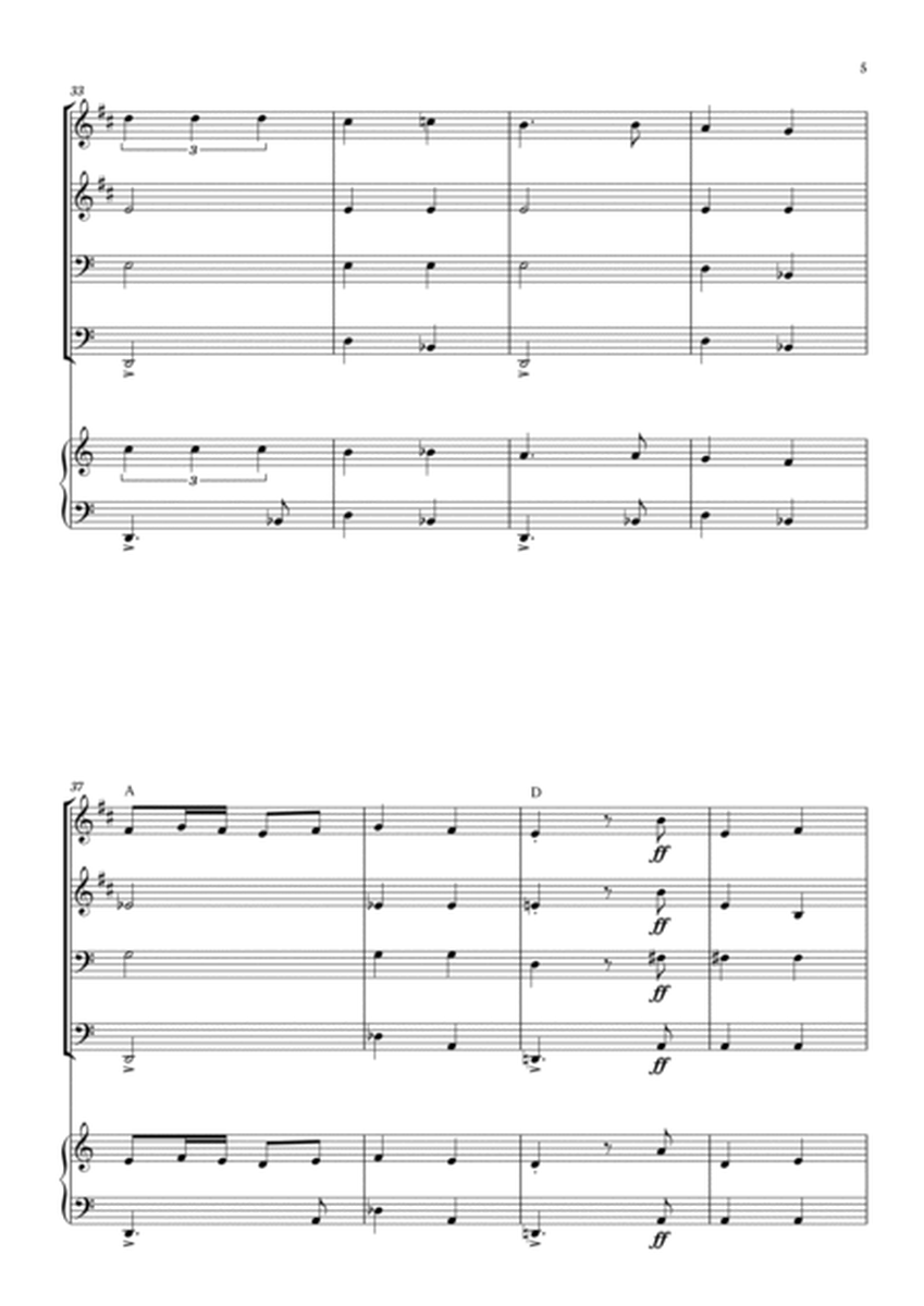 Habanera - Carmen - Georges Bizet, for Brass Quartet in a easy version with piano and chords image number null
