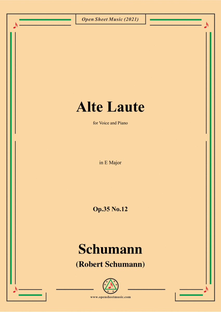 Schumann-Alte Laute,Op.35 No.12,in E Major