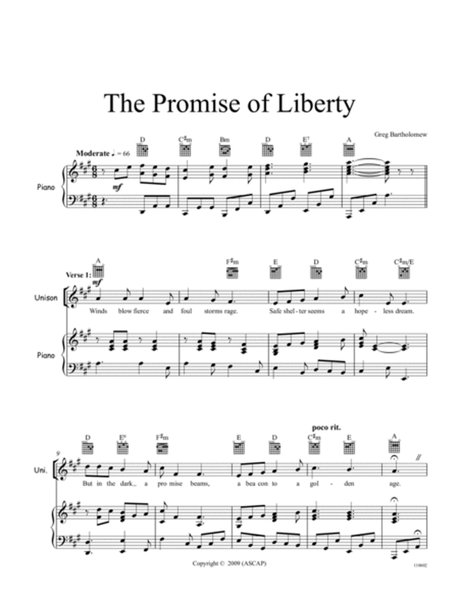 The Promise of Liberty (Unison or 2-part) image number null