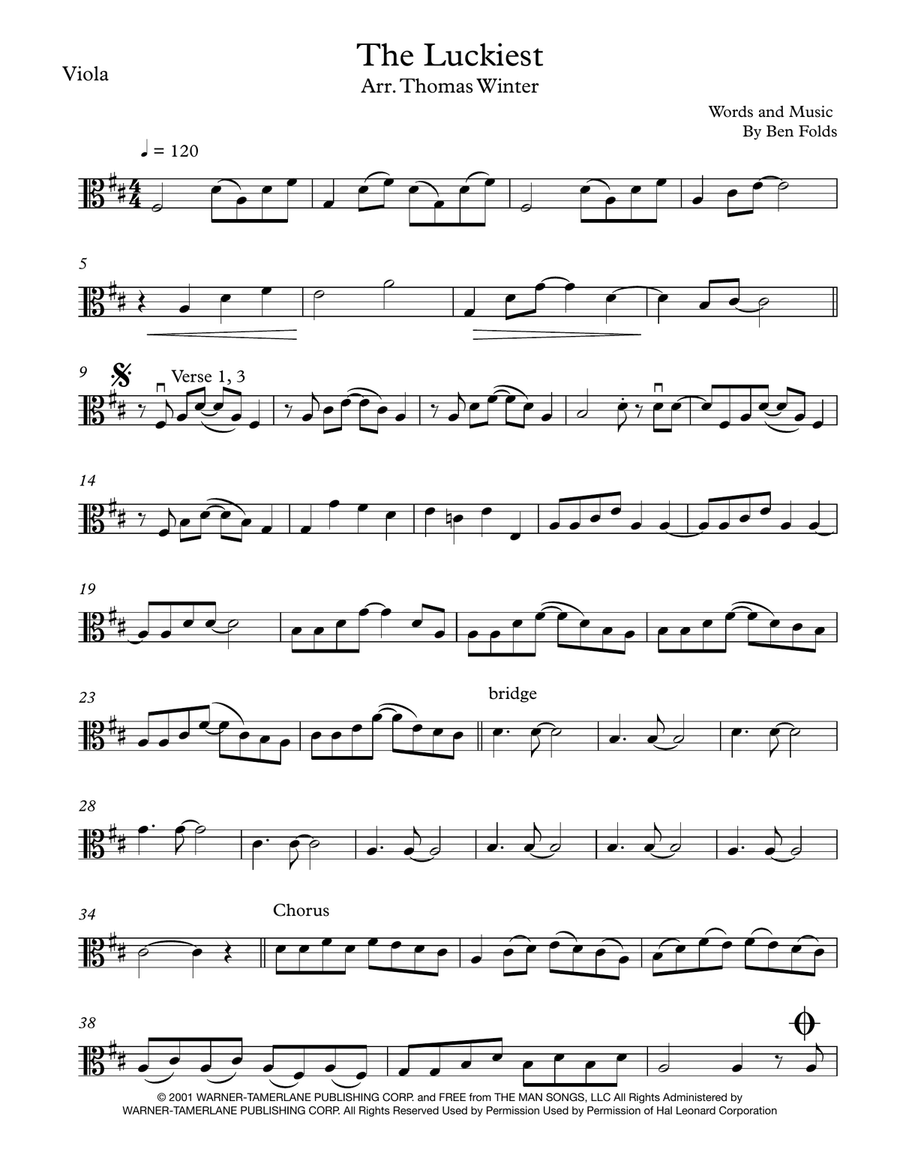 The Luckiest The Luckiest String Quartet scores gallery preview page 5