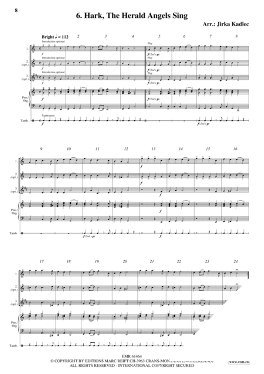 12 Easy Christmas Songs Woodwind Duet scores gallery preview page 8