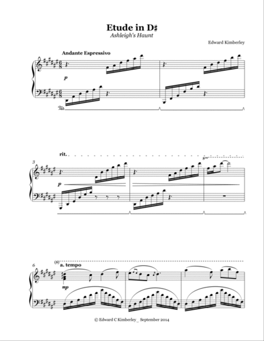 Etude in D# Piano Method scores gallery preview page 2