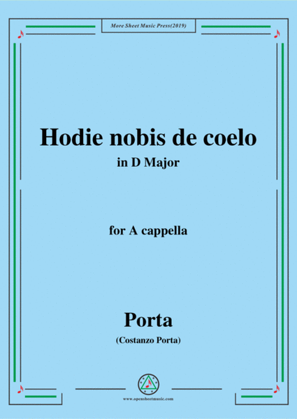 Porta-Hodie nobis de coelo,in D Major,for A cappella image number null