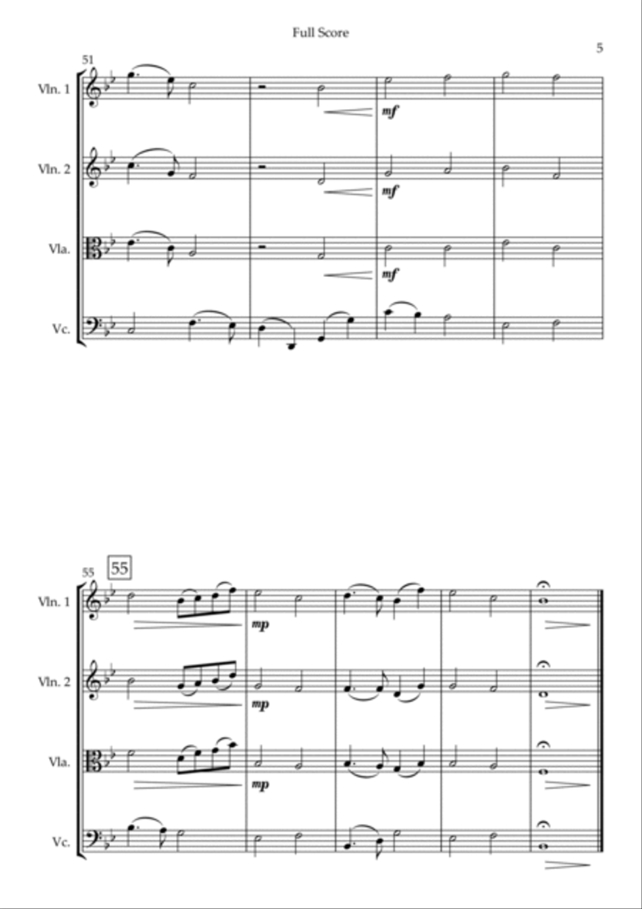 Perhaps Love String Quartet scores gallery preview page 5