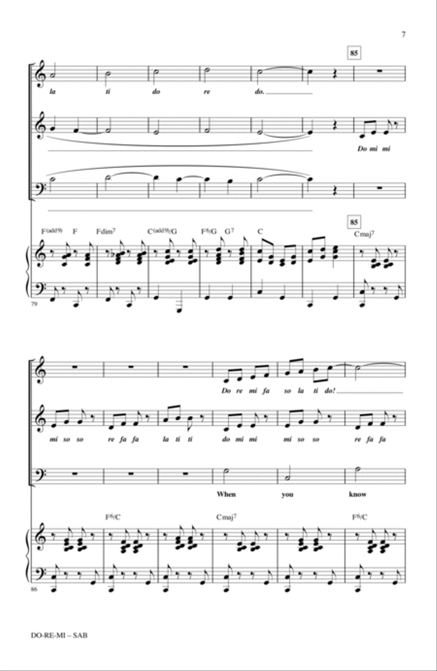 Do-Re-Mi (arr. Roger Emerson) 3-Part scores gallery preview page 6