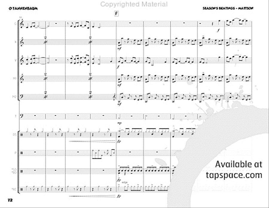 Season's Beatings Percussion Ensemble scores gallery preview page 88