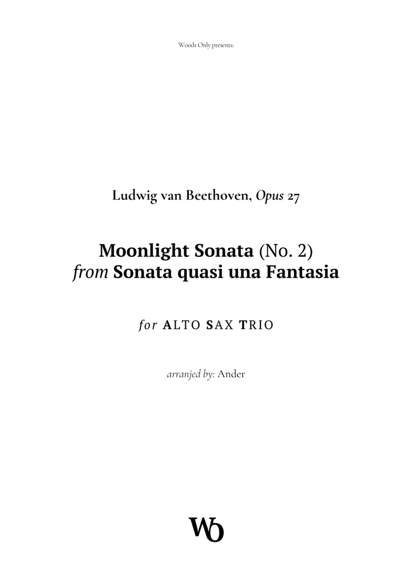 Moonlight Sonata by Beethoven for Alto Sax Trio image number null
