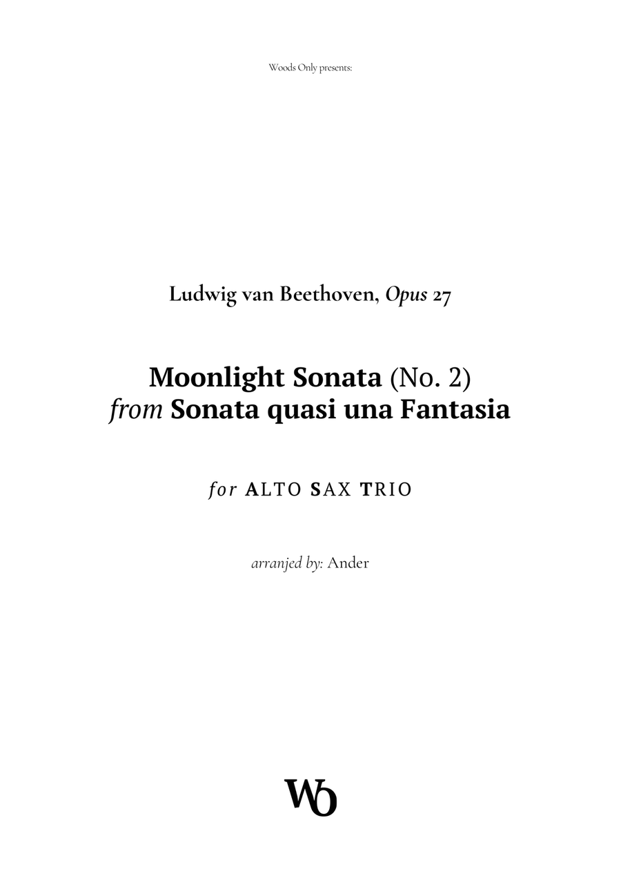 Moonlight Sonata by Beethoven for Alto Sax Trio Woodwind Trio scores gallery preview page 1