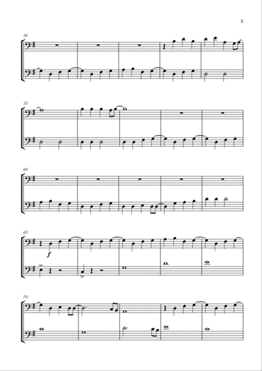 Love Is Gone Trombone Duet scores gallery preview page 3