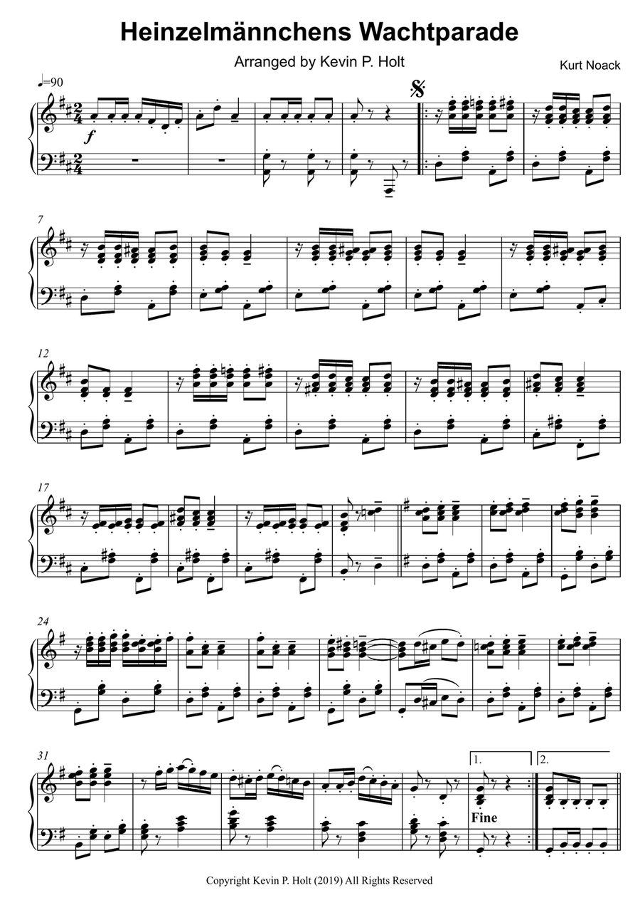 Heinzelmännchens Wachtparade - Kurt Noack Small Ensemble scores gallery preview page 1