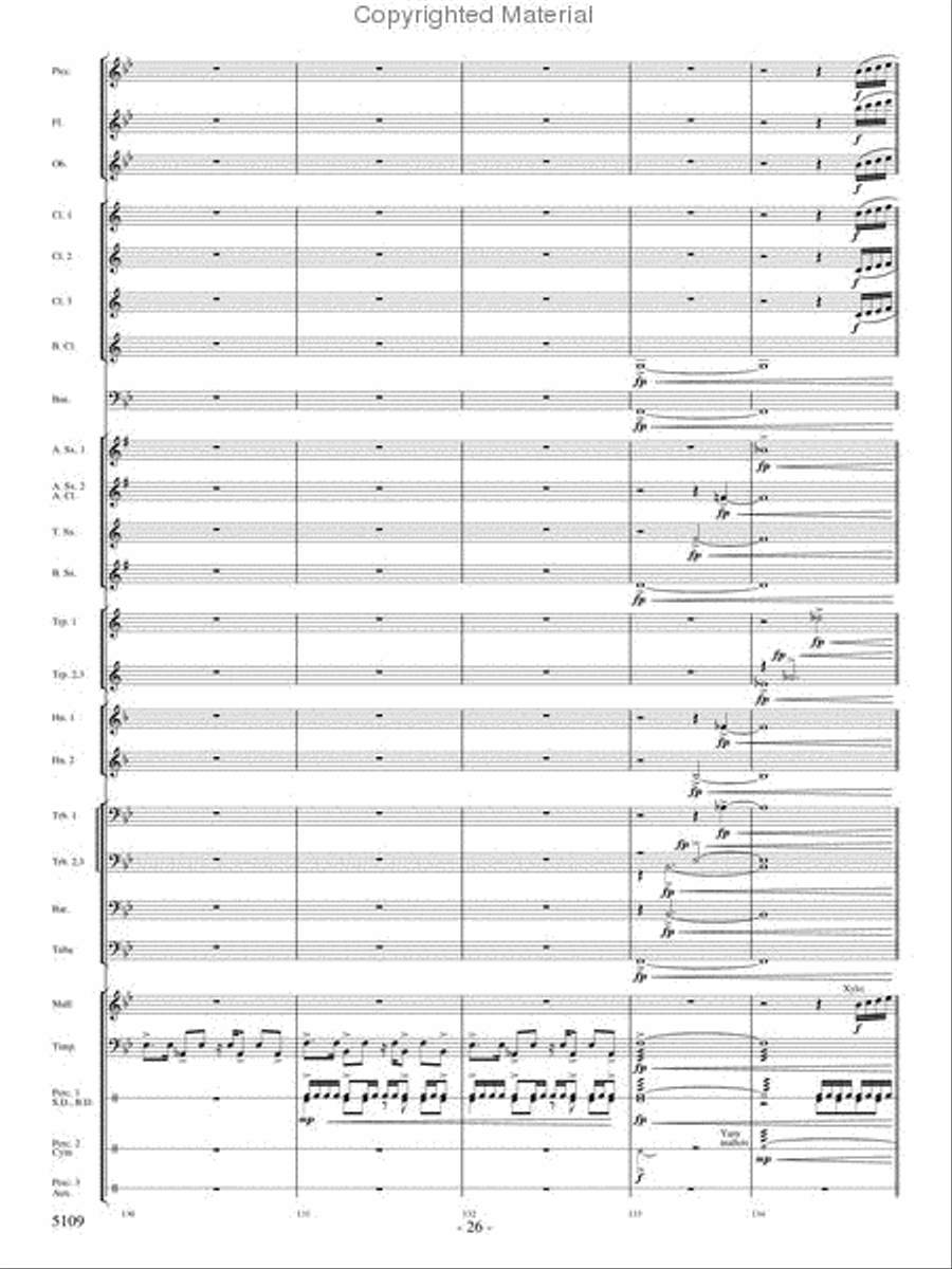 As If On Wings Concert Band scores gallery preview page 25