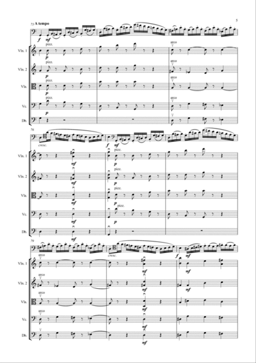 Klengel Cello Concertino No. 1 in C Major, Op. 7 for Cello and String Orchestra String Orchestra scores gallery preview page 6