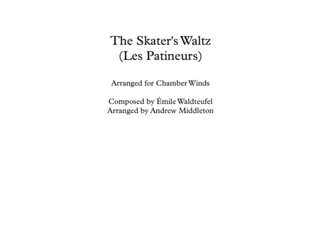 The Skater's Waltz arranged for Chamber Wind Ensemble image number null
