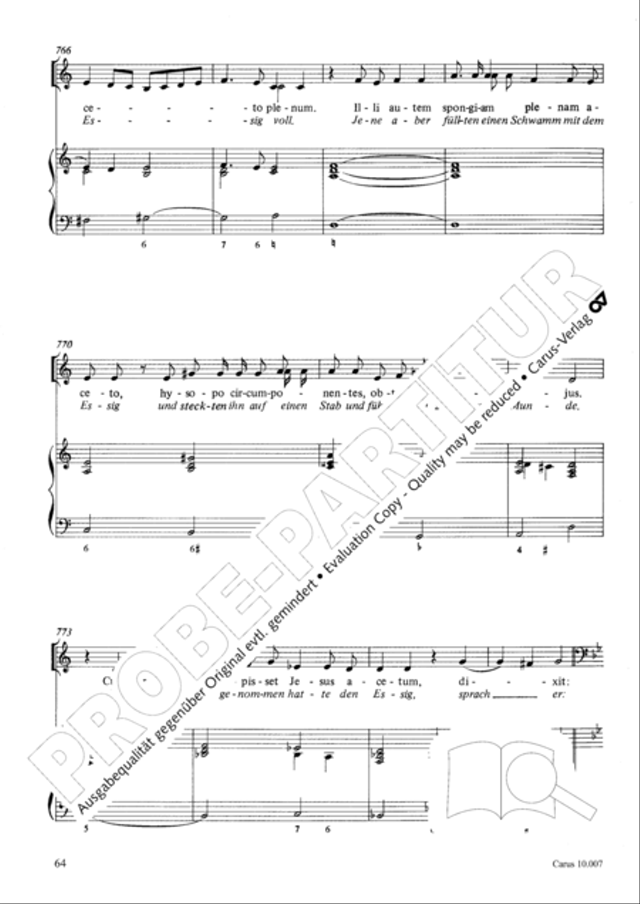 St. John Passion (Johannes-Passion) TB scores gallery preview page 65