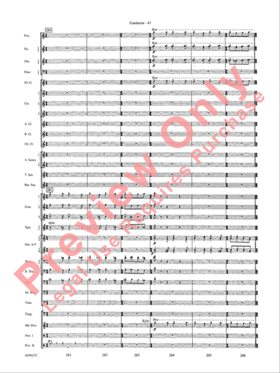 Variations on a Theme of Robert Schumann Concert Band scores gallery preview page 50