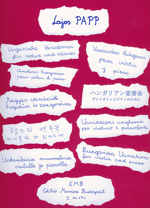 Ungarische Variationen - Hungarian Variations
