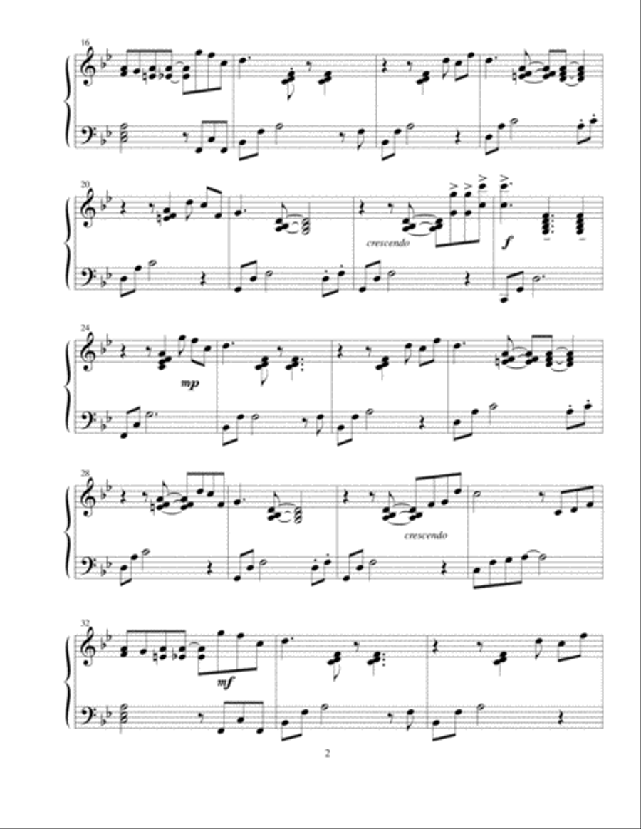Sideways Piano Solo scores gallery preview page 2