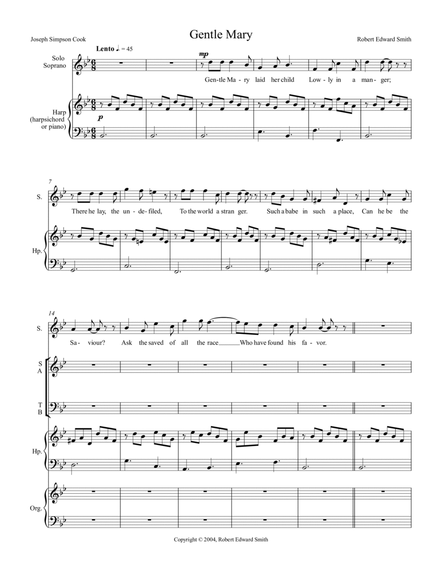 Gentle Mary Gentle Mary 4-Part scores gallery preview page 1