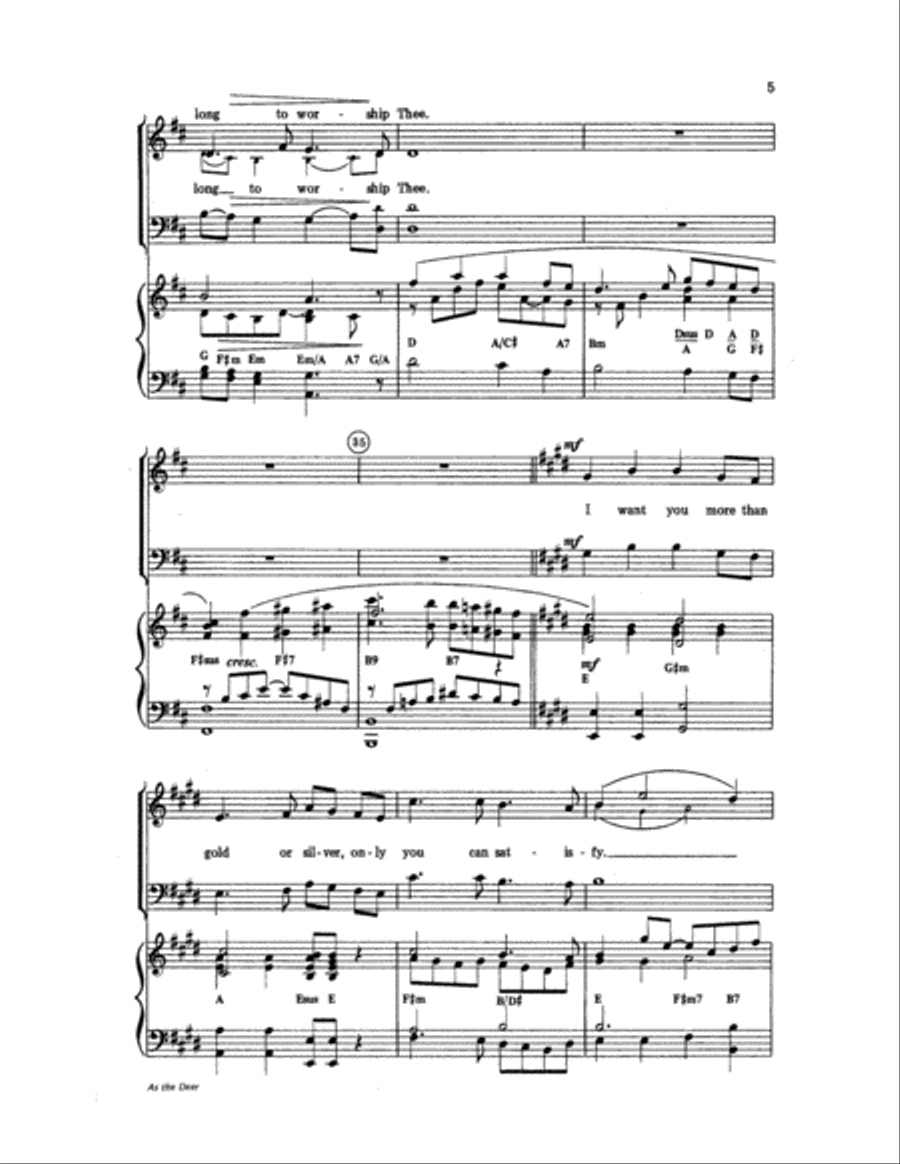 As the Deer As the Deer 3-Part scores gallery preview page 5