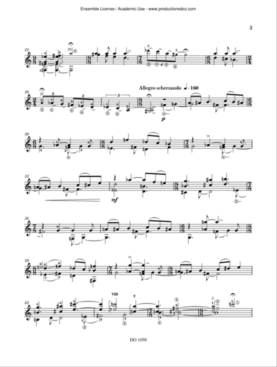 Cinq impasses Cinq impasses Classical Guitar scores gallery preview page 3