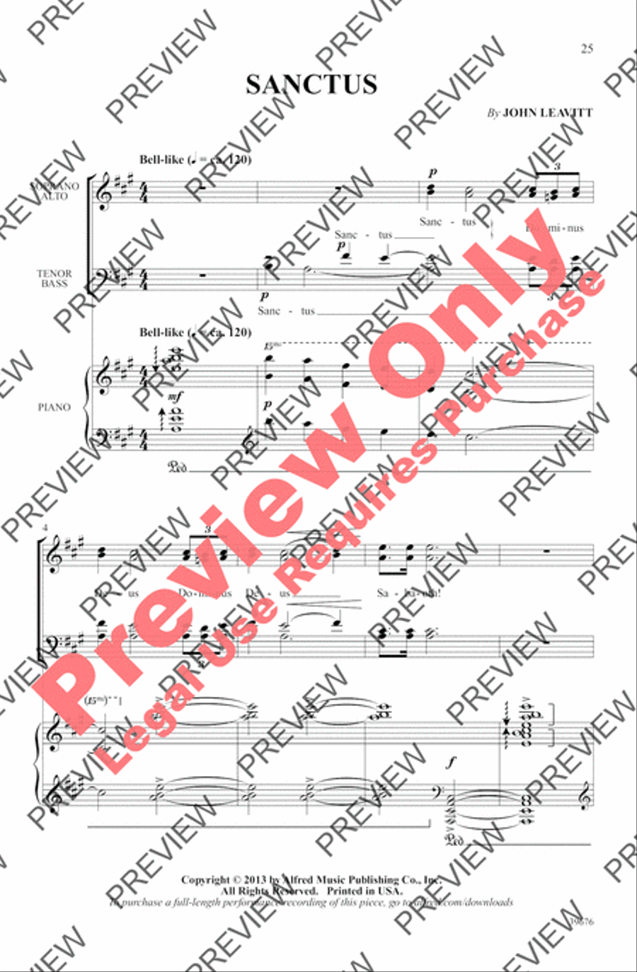Missa Festiva 4-Part scores gallery preview page 28
