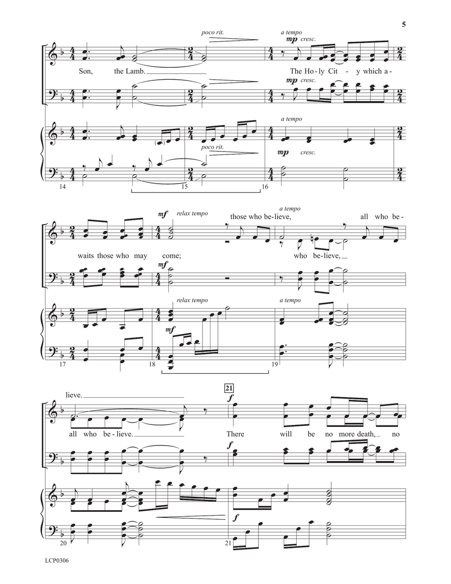 The New Jerusalem 4-Part scores gallery preview page 5