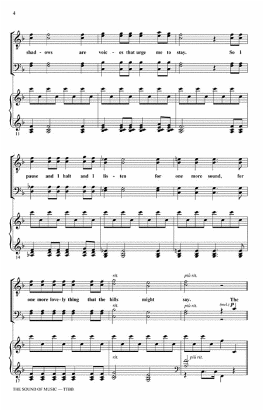 The Sound of Music The Sound of Music TTBB scores gallery preview page 3