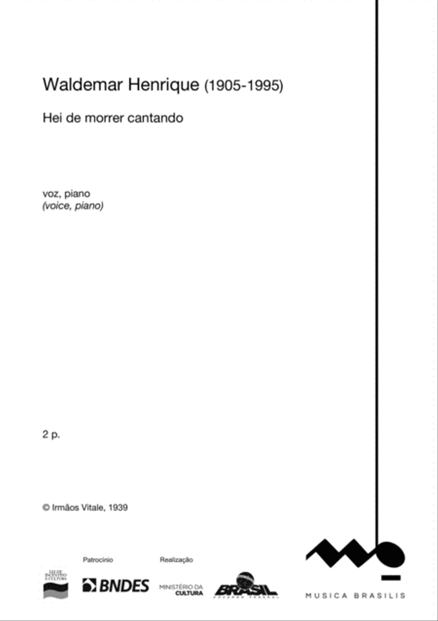 Hei de morrer cantando Hei de morrer cantando Voice scores gallery preview page 2
