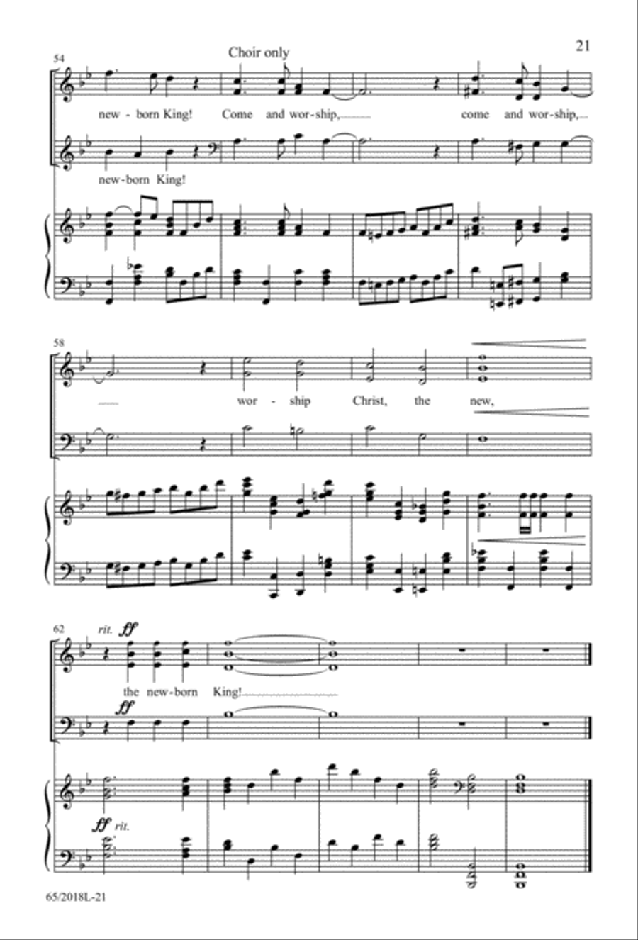 A Ceremony of Lessons and Carols 3-Part scores gallery preview page 22