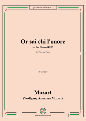 Book cover for Mozart-Or sai chi l'onore(Aria),in C Major