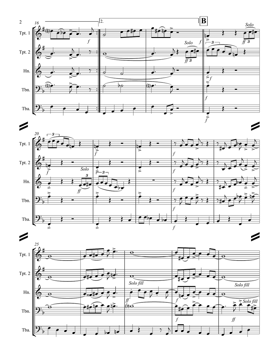 Royal Garden Blues (for Brass Quintet) Brass Quintet scores gallery preview page 3