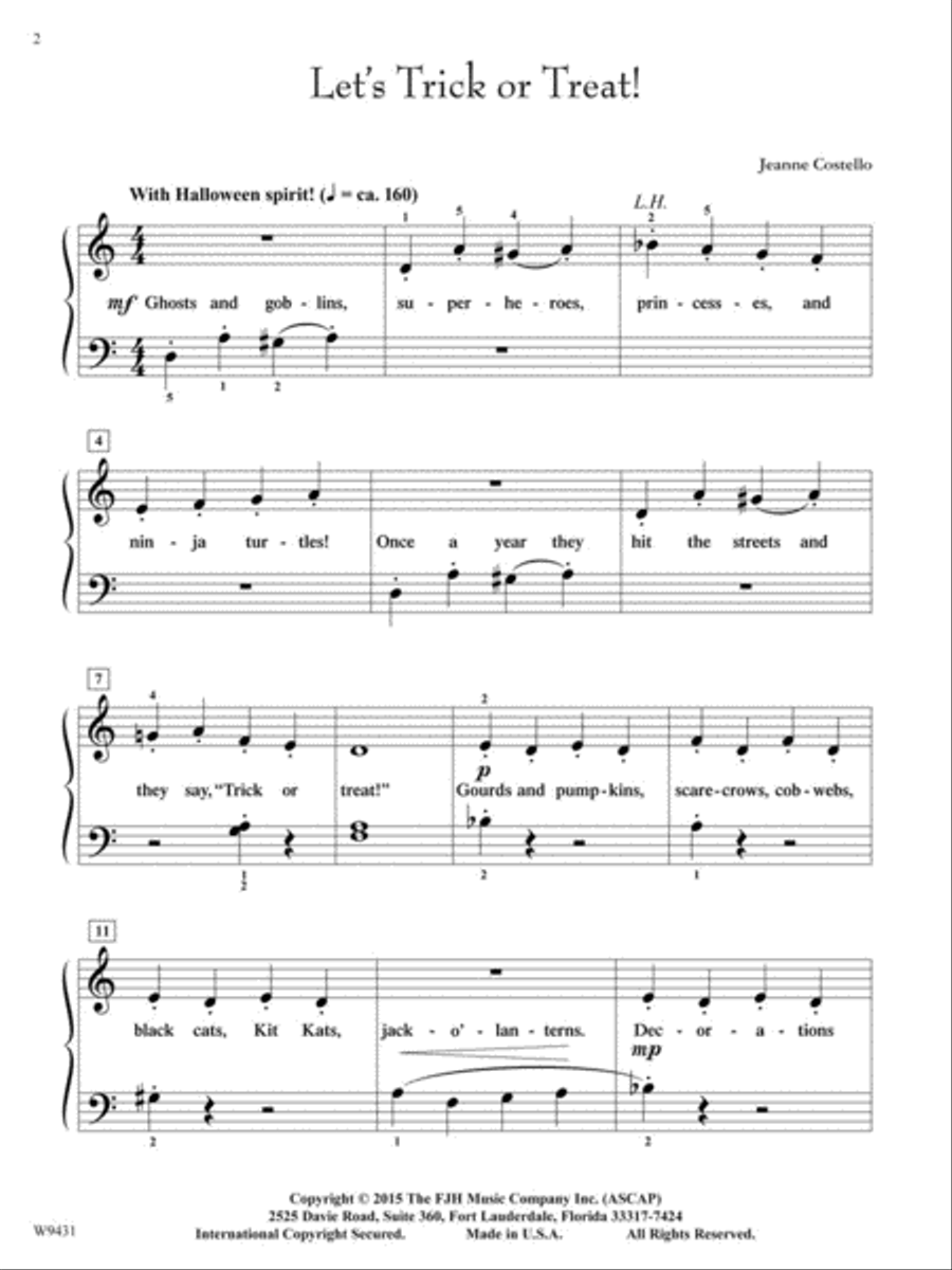 Let's Trick or Treat! Piano Method scores gallery preview page 3