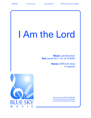 Book cover for I Am the Lord