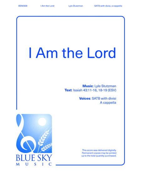 I Am the Lord image number null