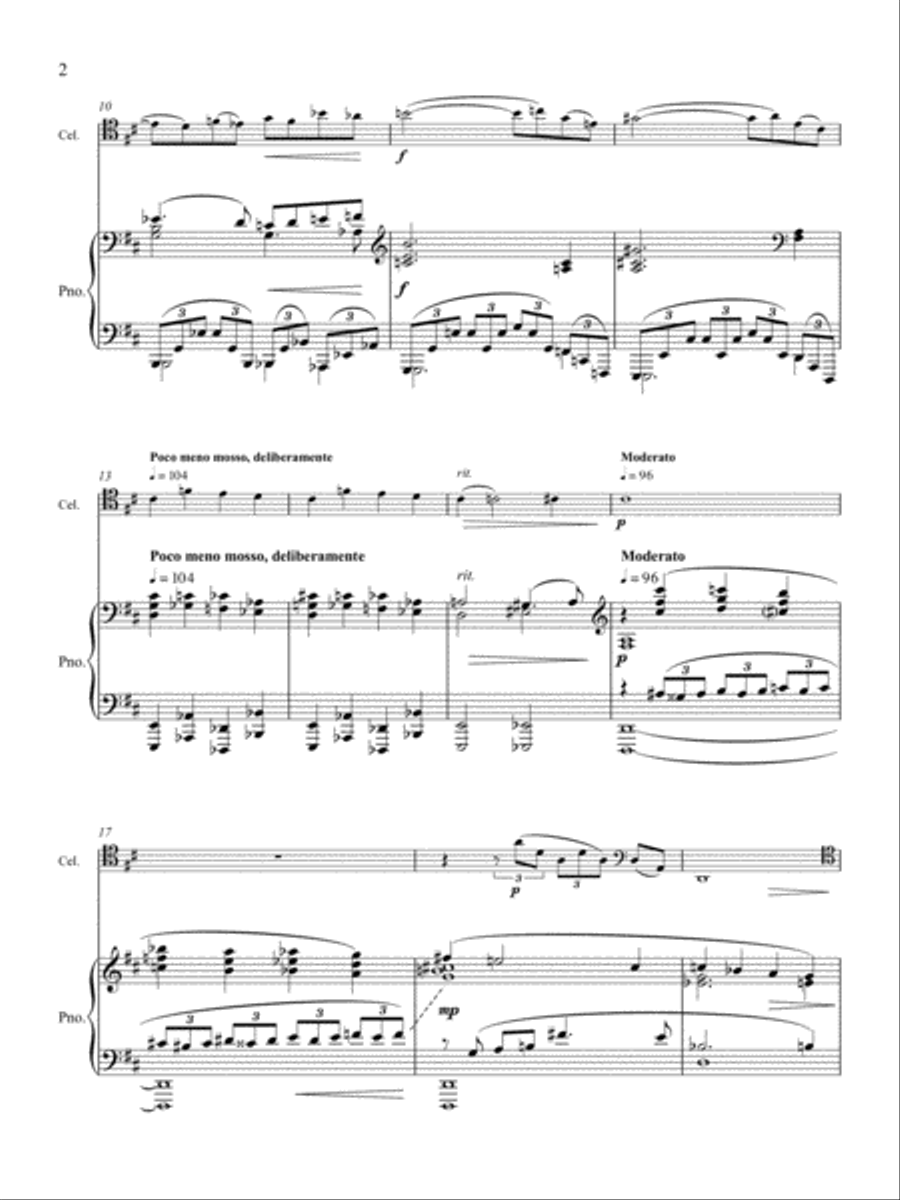 Sonata for Violoncello and Piano Piano Accompaniment scores gallery preview page 3