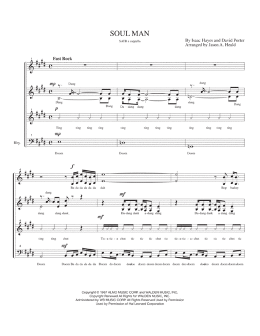 Soul Man 4-Part scores gallery preview page 3
