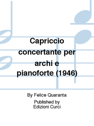 Capriccio concertante per archi e pianoforte (1946)