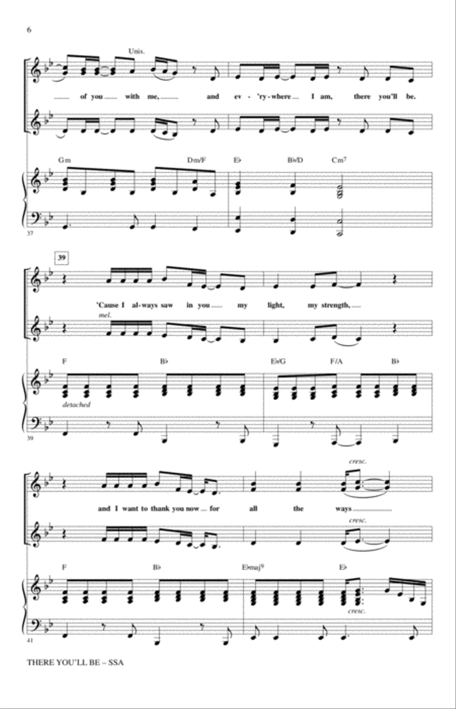 There You'll Be (from Pearl Harbor) (arr. Mac Huff) SSA scores gallery preview page 5