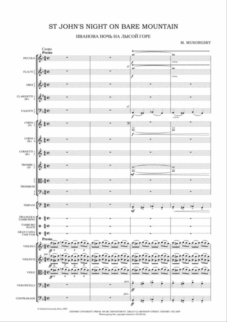 St John's Night on Bare Mountain Orchestra scores gallery preview page 2