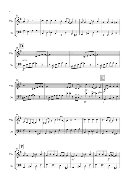 Burnie's Ragtime for Violin and Double Bass Duet image number null