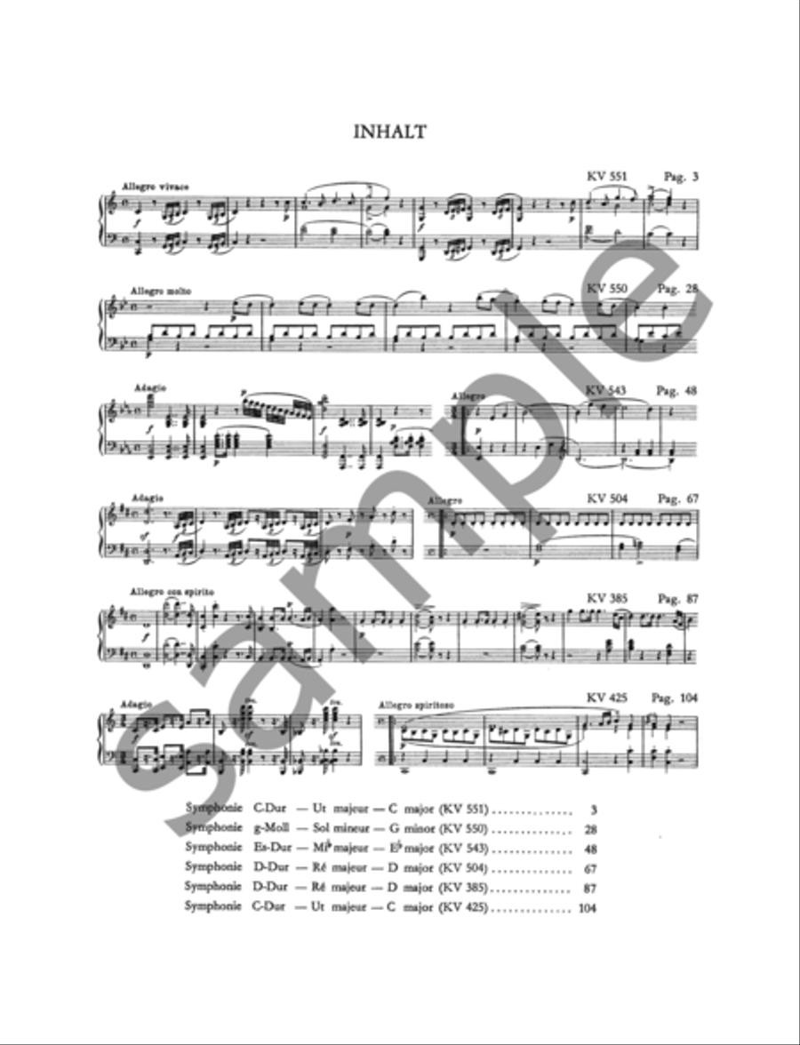 6 Symphonies (Arranged for Piano) Piano scores gallery preview page 2