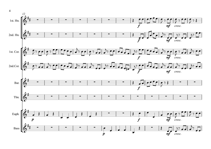 Brass Octet - Mozart - Ein Musikalischer Spaß Large Ensemble scores gallery preview page 4