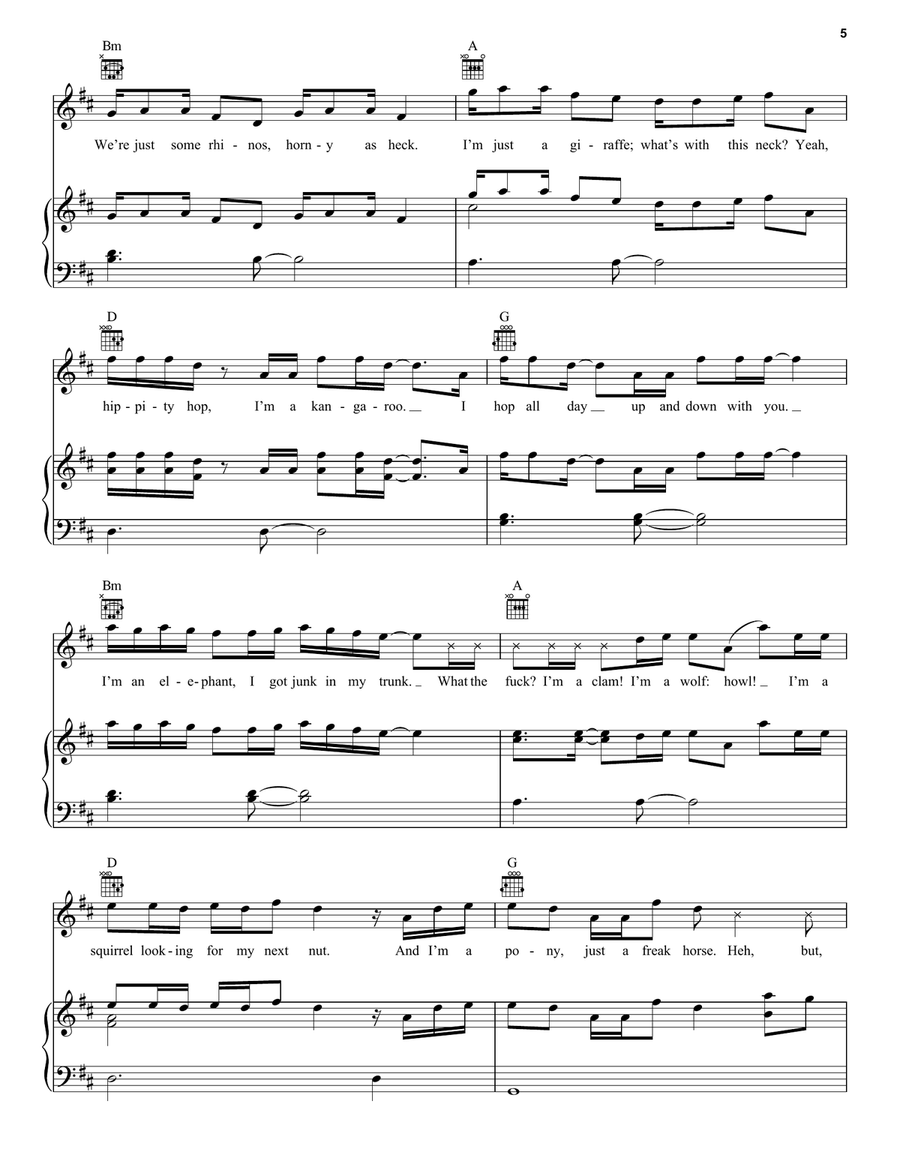 Earth Piano, Vocal, Guitar scores gallery preview page 5