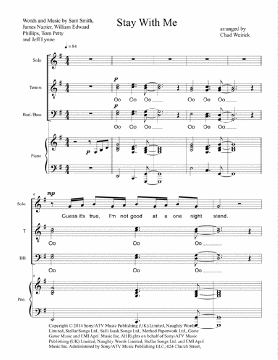Stay With Me TTBB scores gallery preview page 1