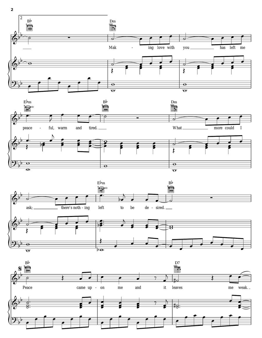 The Air That I Breathe Piano, Vocal, Guitar scores gallery preview page 2